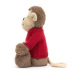Bashful Monkey with Personalised Red Jumper