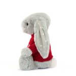Bashful Shimmer Bunny with Personalised Red Jumper