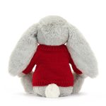 Bashful Shimmer Bunny with Personalised Red Jumper