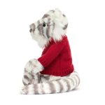 Bashful Snow Tiger with Personalised Red Jumper