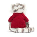 Bashful Snow Tiger with Personalised Red Jumper