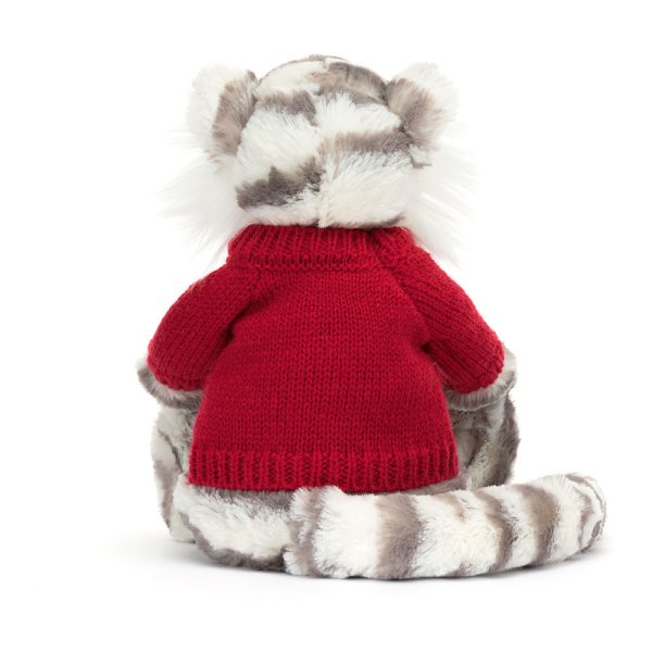 Bashful Snow Tiger with Personalised Red Jumper