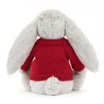 Blossom Silver Bunny with Personalised Red Jumper