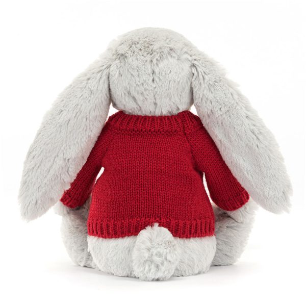 Blossom Silver Bunny with Personalised Red Jumper