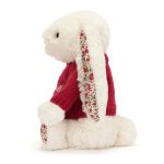 Blossom Cream Bunny with Personalised Red Jumper