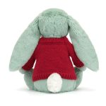 Blossom Sage Bunny with Personalised Red Jumper