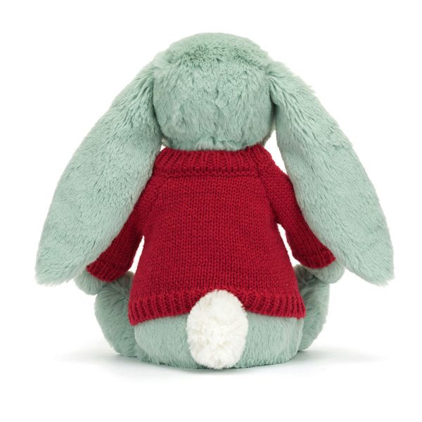 Blossom Sage Bunny with Personalised Red Jumper