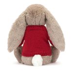 Blossom Bea Beige Bunny with Personalised Red Jumper