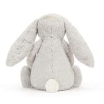Personalised Bashful Silver Bunny Huge