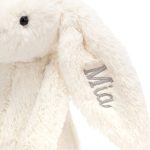 Personalised Bashful Cream Bunny Medium