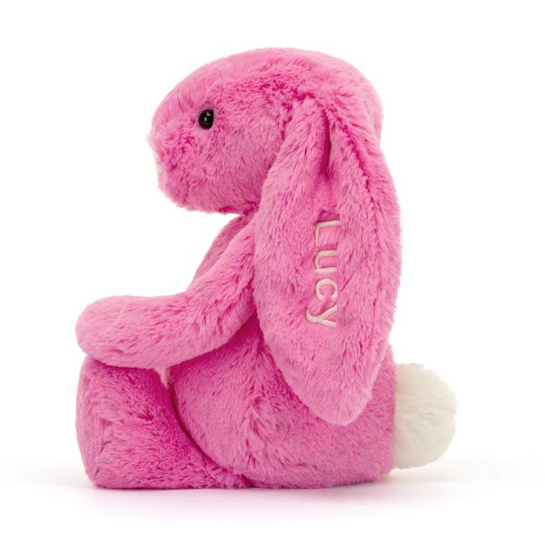 Personalised Bashful Hot Pink Bunny Medium
