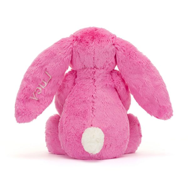 Personalised Bashful Hot Pink Bunny Medium