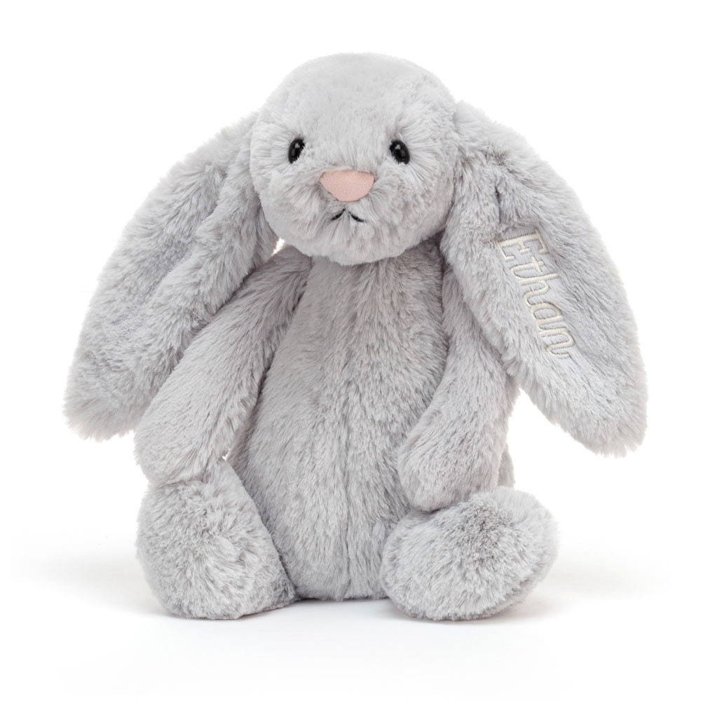 http://Personalised%20Bashful%20Silver%20Bunny%20Medium
