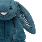 Personalised Bashful Mineral Blue Bunny Medium