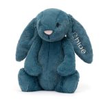 Personalised Bashful Mineral Blue Bunny Medium
