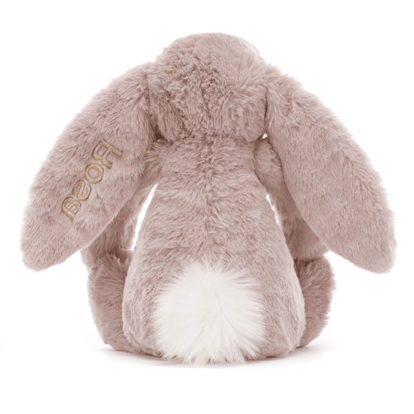 Personalised Bashful Luxe Bunny Rosa Medium