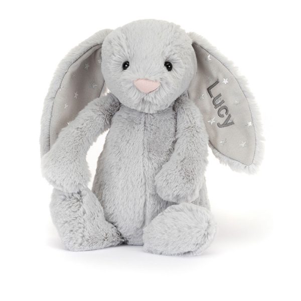 Personalised Bashful Shimmer Bunny Medium