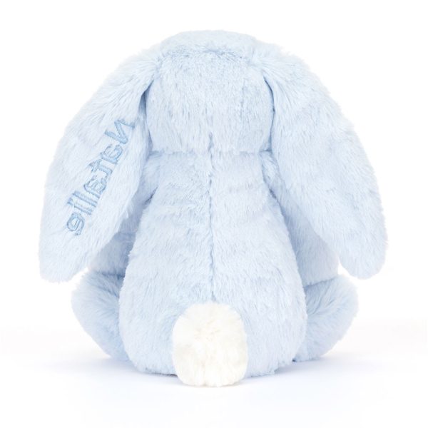 Personalised Bashful Blue Bunny Medium