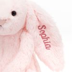 Personalised Bashful Pink Bunny Medium