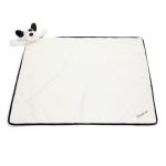 Personalised Bashful Black & Cream Puppy Blankie