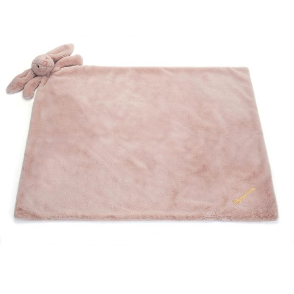 Personalised Bashful Luxe Bunny Rosa Blankie