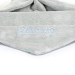 Personalised Bashful Silver Bunny Soother